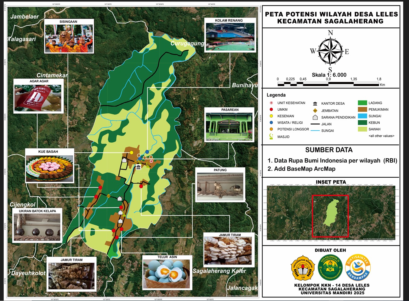 Peta Desa Leles Sagalaherang